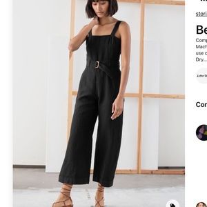Belted Linen Jumpsuit &Other stories